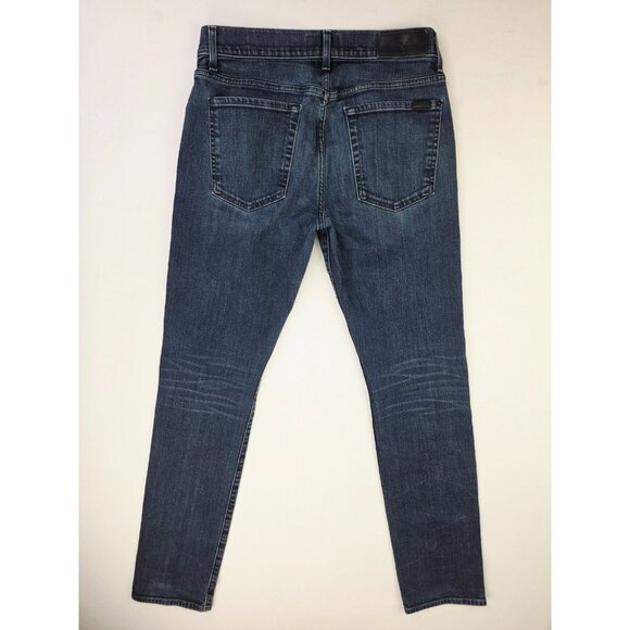 7 For All Mankind Luxe Performance Adrien Size 31X33 Mens Blue Denim Logo Jeans - Picture 1 of 11